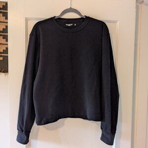 Abercrombie & Fitch Long-Sleeve Grid Waffle Cropped Tee